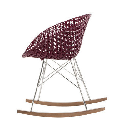 Smatrik Rocking chair - / Wooden furniture glides by Kartell Pink