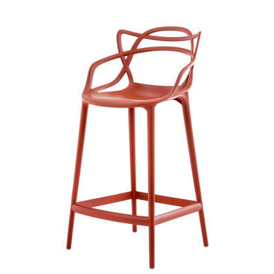Masters Bar chair - H 65 cm - Polypropylen by Kartell Orange
