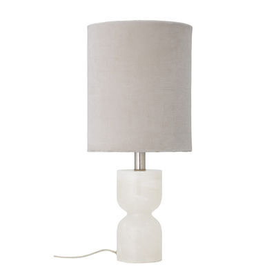 Table lamp - / Fabric & alabaster - H 59 cm by Bloomingville White