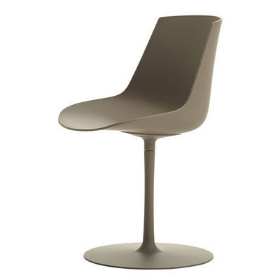 Flow Color Swivel chair - / Central leg by MDF Italia Brown