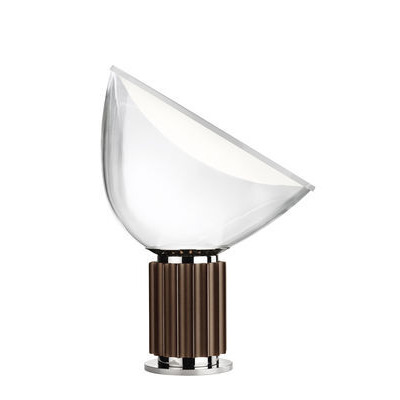 Taccia LED Small (1962) Table lamp - Glass diffusor - H 48 cm by Flos Brown