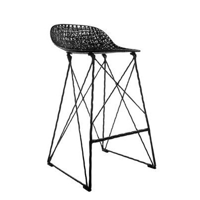 Carbon Outdoor High stool - Outdoor - Seat : H 66 cm by Moooi Black