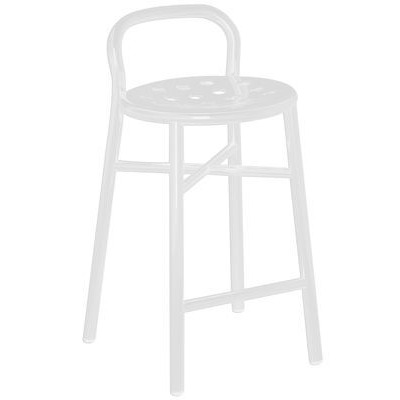 Pipe Bar stool - H 67 cm - Metal by Magis White