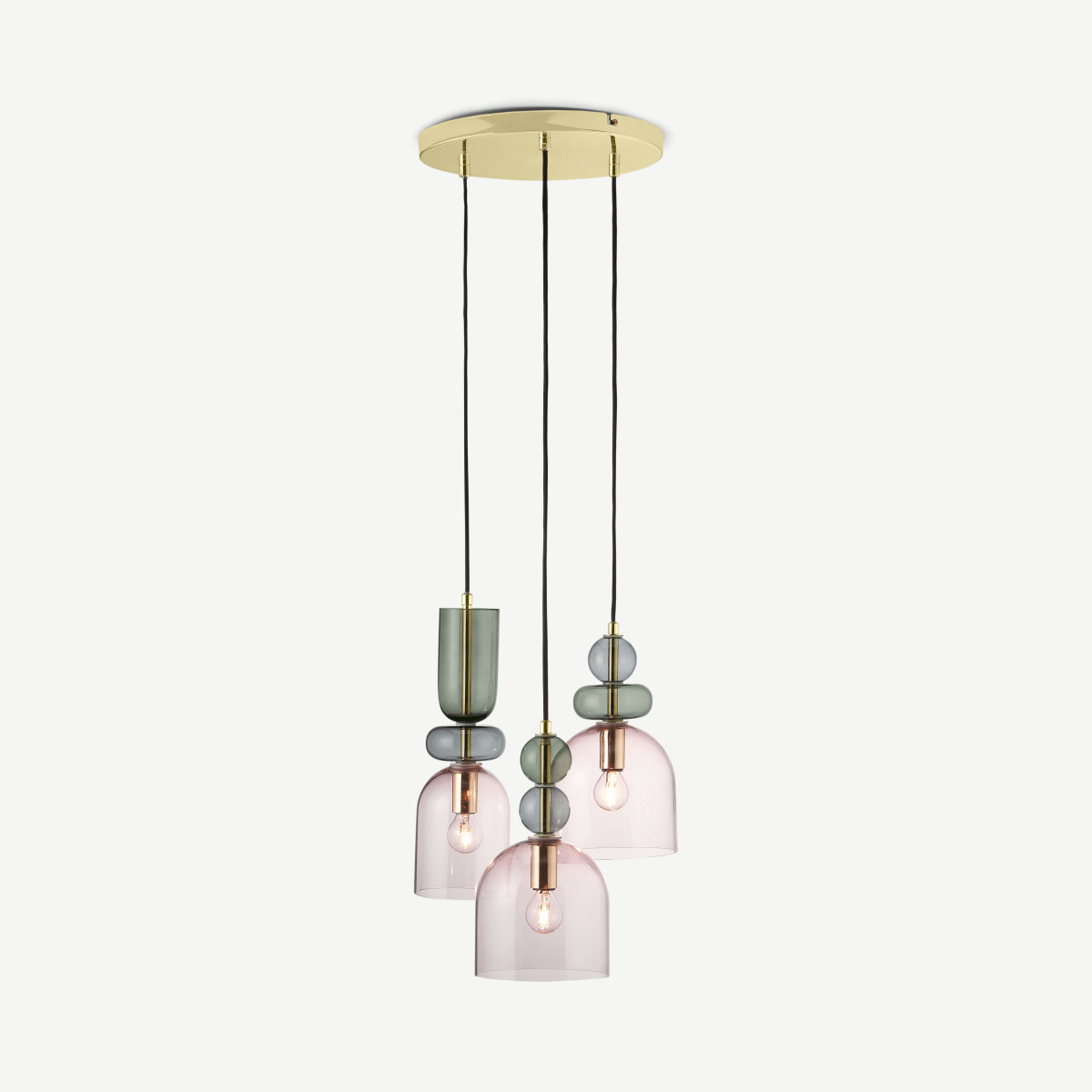Whitney Cluster Pendant Light, Green Multi