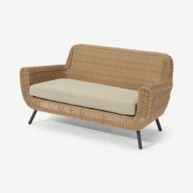 Jonah Garden Seater Sofa, Natural Polyrattan by