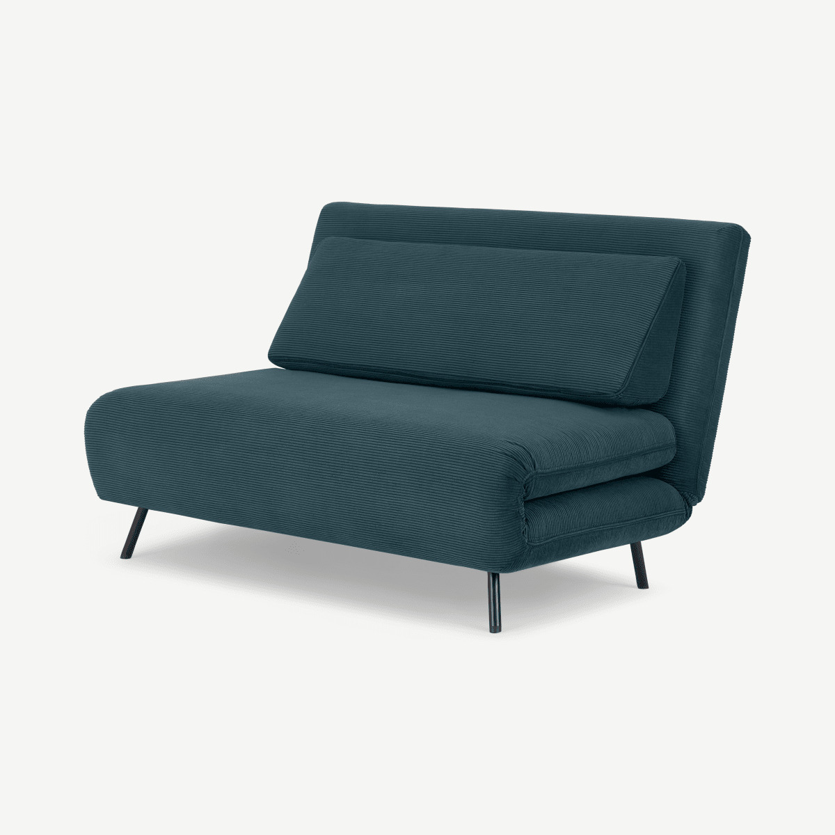 Kahlo Double Seat Sofa Bed, Teal Corduroy Velvet by