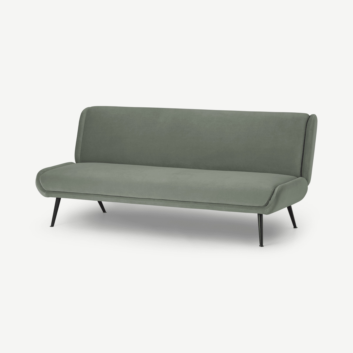 Moby Click Clack Sofa Bed Pale Sage Recycled Velvet By Made Com Ufurnish