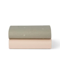 Snuz Twin Pack Crib Sheets - Sage Cross