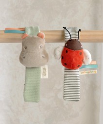 Wrist Rattles - Hippo/Ladybird (2 Pack)