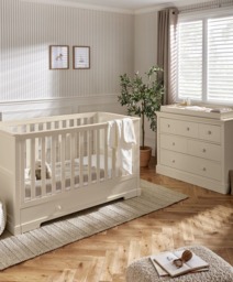 Oxford 2 Piece Cotbed Set with Dresser Changer - Cashmere
