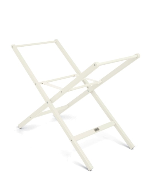 Folding Moses Basket Stand - White