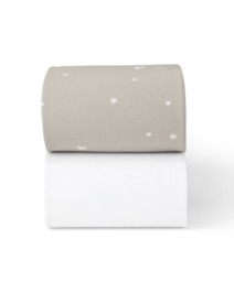 Snuz Twin Pack Cot & Cotbed Sheets - Grey Star