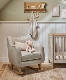 Hilston Nursing Chair - Silver Woven