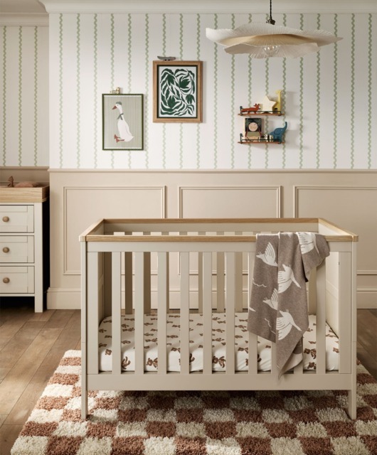Wedmore Small Cotbed - Cashmere/Oak