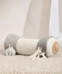 Tummy Time Roll - Welcome to the World Elephant Grey