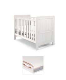 Atlas Cotbed & Luxury Hybrid Twin Mattress Bundle - Nimbus White