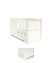 Oxford Cotbed & Premium Pocket Spring Mattress Bundle - Off-White