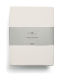 Petite Cot Fitted Sheets (2 Pack) – Cream