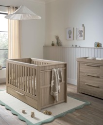 Franklin 2 Piece Cotbed Set with Dresser Changer - Oak
