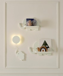 Elephant Shelves & Nightlight - Off-White