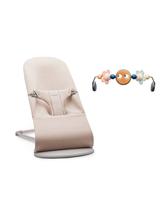 BabyBjÖrn Baby Bouncer and Toy Bar – Light Beige