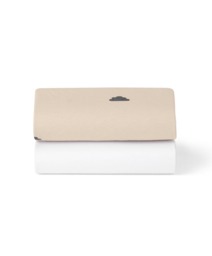 Snuz Twin Pack Moses Basket Sheets - Sand Cloud