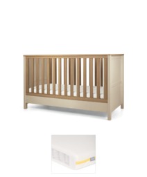 Harwell Cotbed & Essential Airflow Pocket Spring Mattress Bundle - Cashmere