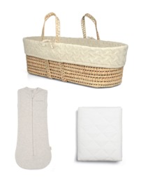 Newborn Swaddle and Moses Basket Bundle (3 Pieces) - Duckling