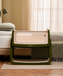 SnuzPod 5 Bedside Crib - Olive