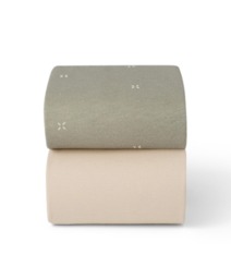Snuz Twin Pack Cot & Cotbed Sheets - Sage Cross