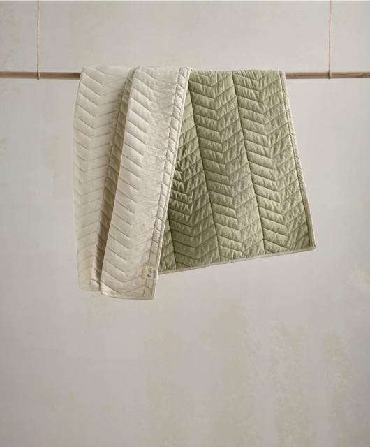 Baby Quilt (3.0 Tog) - Sage Green/Neutral