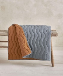 Baby Quilt (3.0 Tog) - Blue Mustard Wave