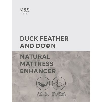 M&S Duck Feather & Down Mattress Topper - DBL - White, White