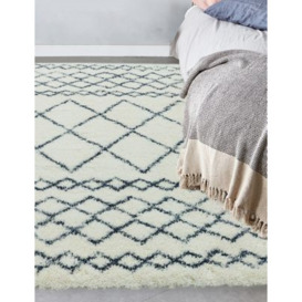 Asiatic Alto Moroccan Shaggy Rug - MED - Ivory, Ivory