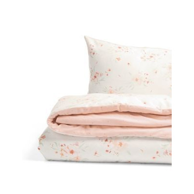 Mamas Papas Floral Duvet Cover Pillow Case Set Pink, Pink by
