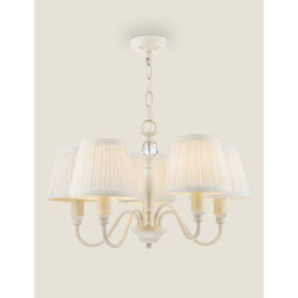 Laura Ashley Ellis Five Arm Pendant Light - Cream, Cream