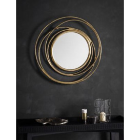 Gallery Home Allende Round Wall Mirror - Gold, Gold