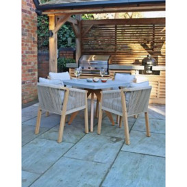 Royalcraft Luna 4 Seater Garden Table & Chairs - Natural, Natural