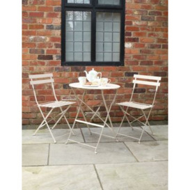 Royalcraft Padstow Bistro Garden Table & Chairs - Cream, Cream,Olive