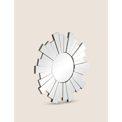 M&S Sunburst Small Round Mirror - Silver, Silver