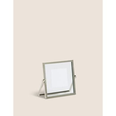 M&S Skinny Easel Photo Frame 3x3 inch - Silver, Silver