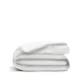 M&S Cotton Blend Non Iron Duvet Cover - 6FT - White, White