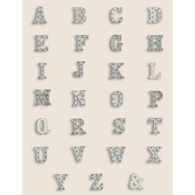 M&S Metal Light Up Letter HASH, White by Marks Spencer