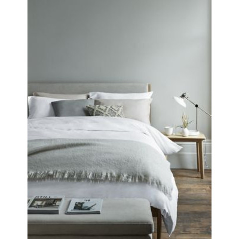 M&S 2pk Bamboo Cotton Blend Sateen Pillowcases - Grey, Grey,Mid 