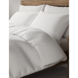 M&S Bamboo Cotton Blend Sateen Duvet Cover - 6FT - White, White,Mid Blue,Mid Grey,Chambray,Sage,Soft Pink,Teal