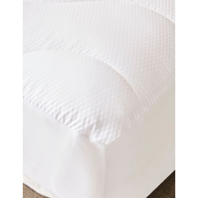 M&S Anti Allergy Cot Bed Mattress Protector - TODDL - White, White