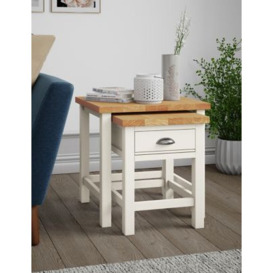 M&S Padstow Nest Tables - Ivory, Ivory,Dark Blue