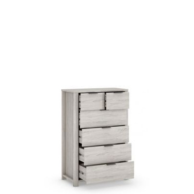 M&S Cora 6 Drawer Chest - Grey, Grey