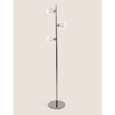M&S Luna LED Floor Lamp - Clear, Clear,Black Mix
