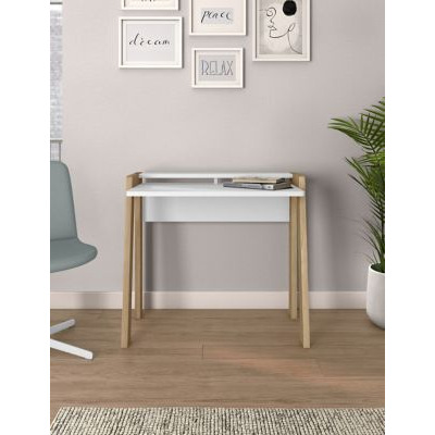 M&S Compact Desk - White, White